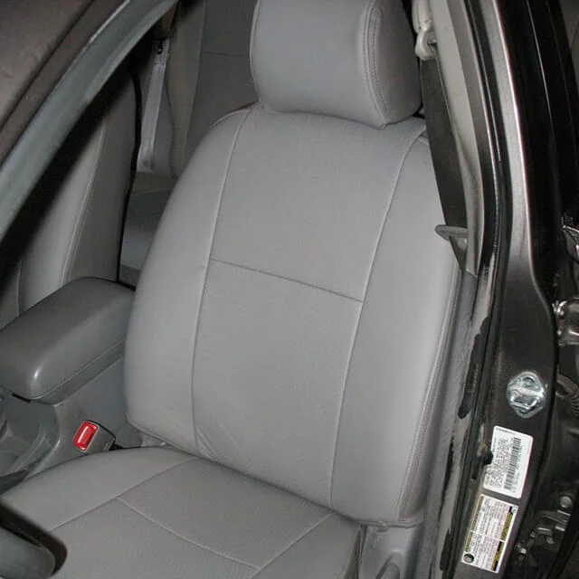 I have a 2014 toyota camry se. Do you carry a custom fit? I'm looking for black leatherette.