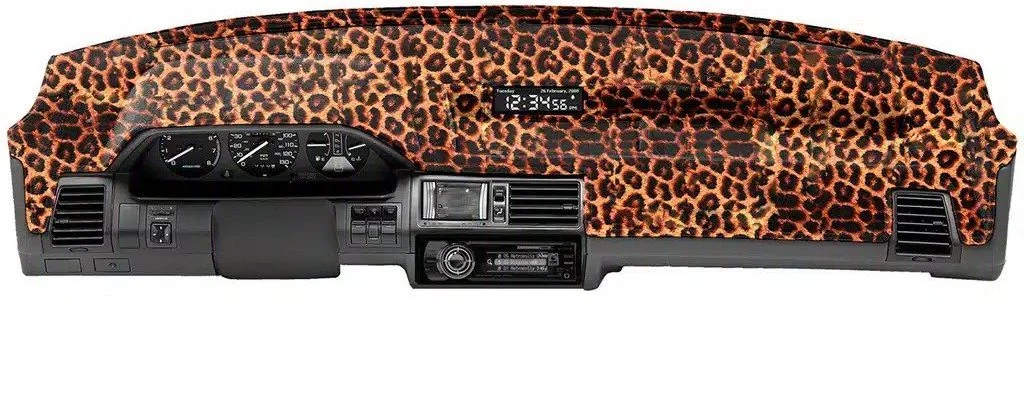 Coverking Designer Print Velour Dash Covers. Hawaiian, Fire, Cheetah, Leopard, Zebra and Camo choices. Questions & Answers